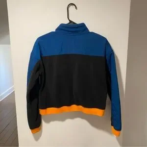 Nike Tops Nike Blue And Orange Polar Fleece Half Zip Sweatshirt Poshmark